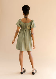 A Bronze Age Tavi Dress, Short Babydoll Taffeta Dress, Canada-Dresses-abronzeage.com