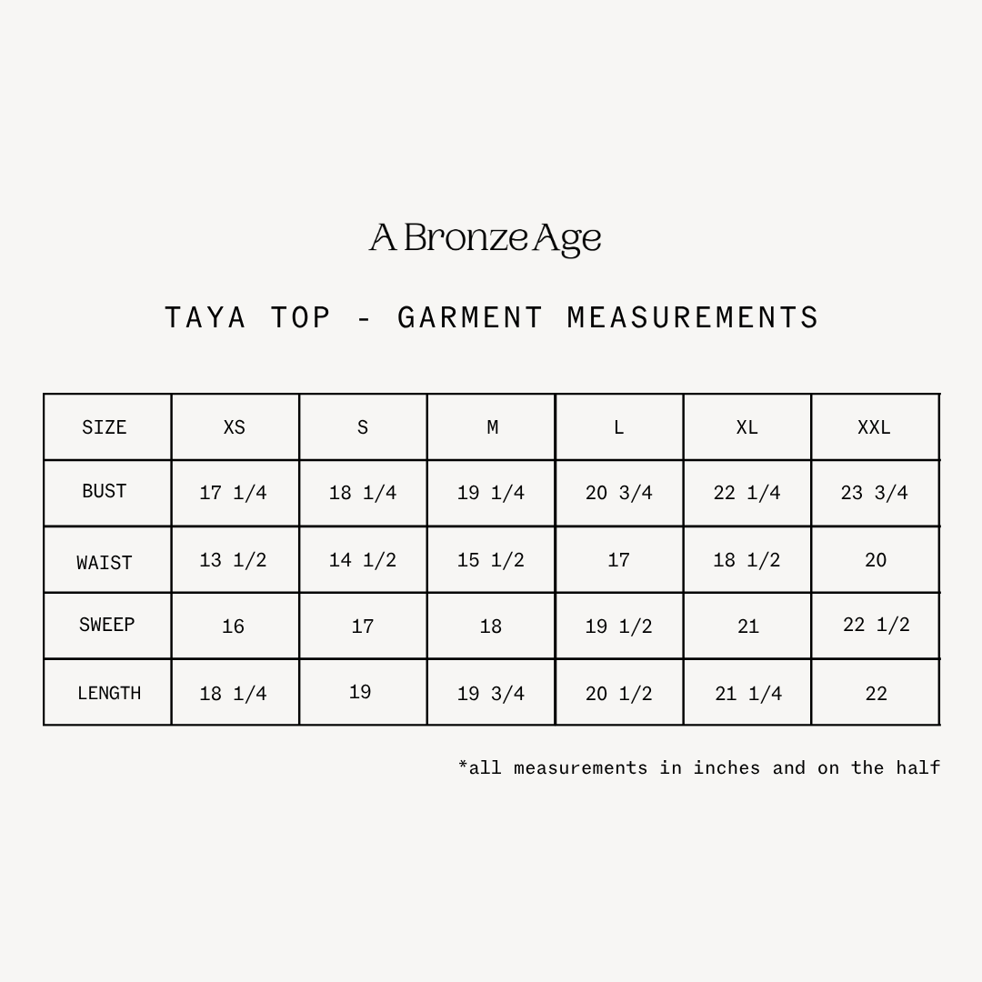 Fit and measurements