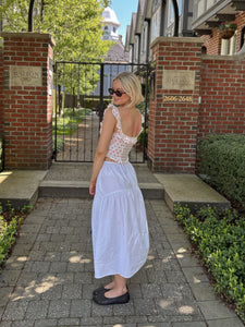 A Bronze Age Field Skirt, Midi Skirt Elastic Waist, Canada-Skirts-abronzeage.com