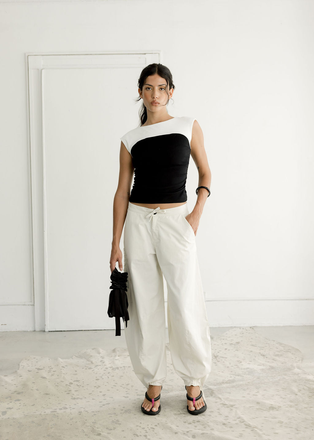 Tube Gathered Detail Layered Tee Top with Cap Sleeves | Made in Canada-Tops-abronzeage.com