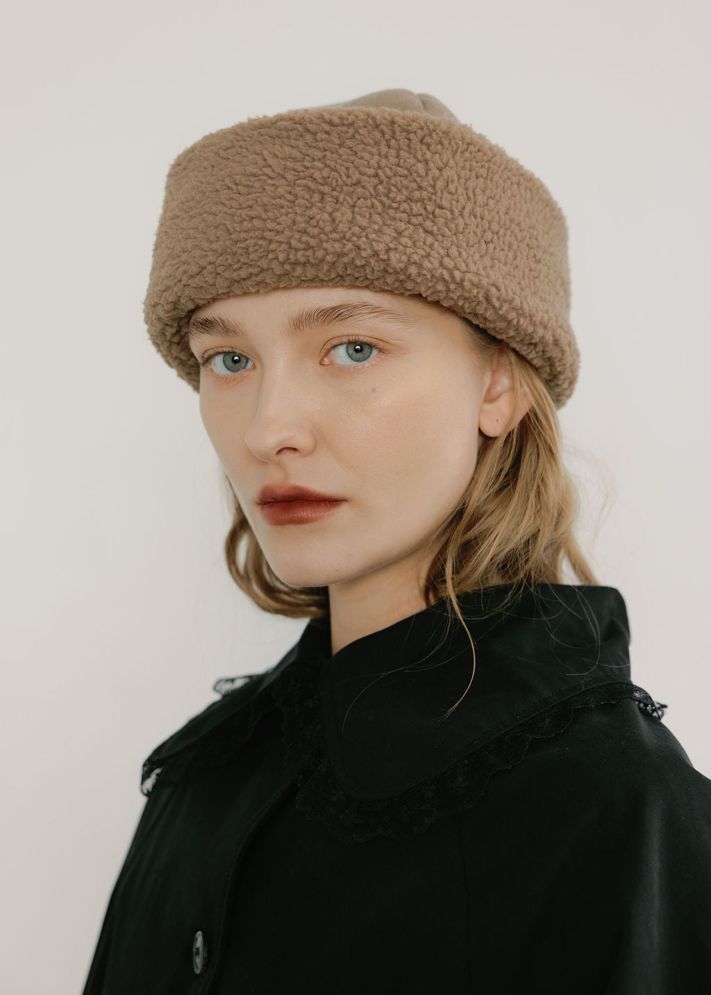 -Hat-Taupe Fleece-abronzeage.com