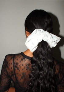 A Bronze Age Oversized Specialty Hair Scrunchie, Canada-Hair-Ivory Lanai Lace-L-abronzeage.com
