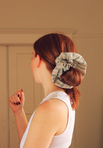 A Bronze Age Oversized Cotton Hair Scrunchie, Canada-Hair-Putty Stripe-LRG-abronzeage.com