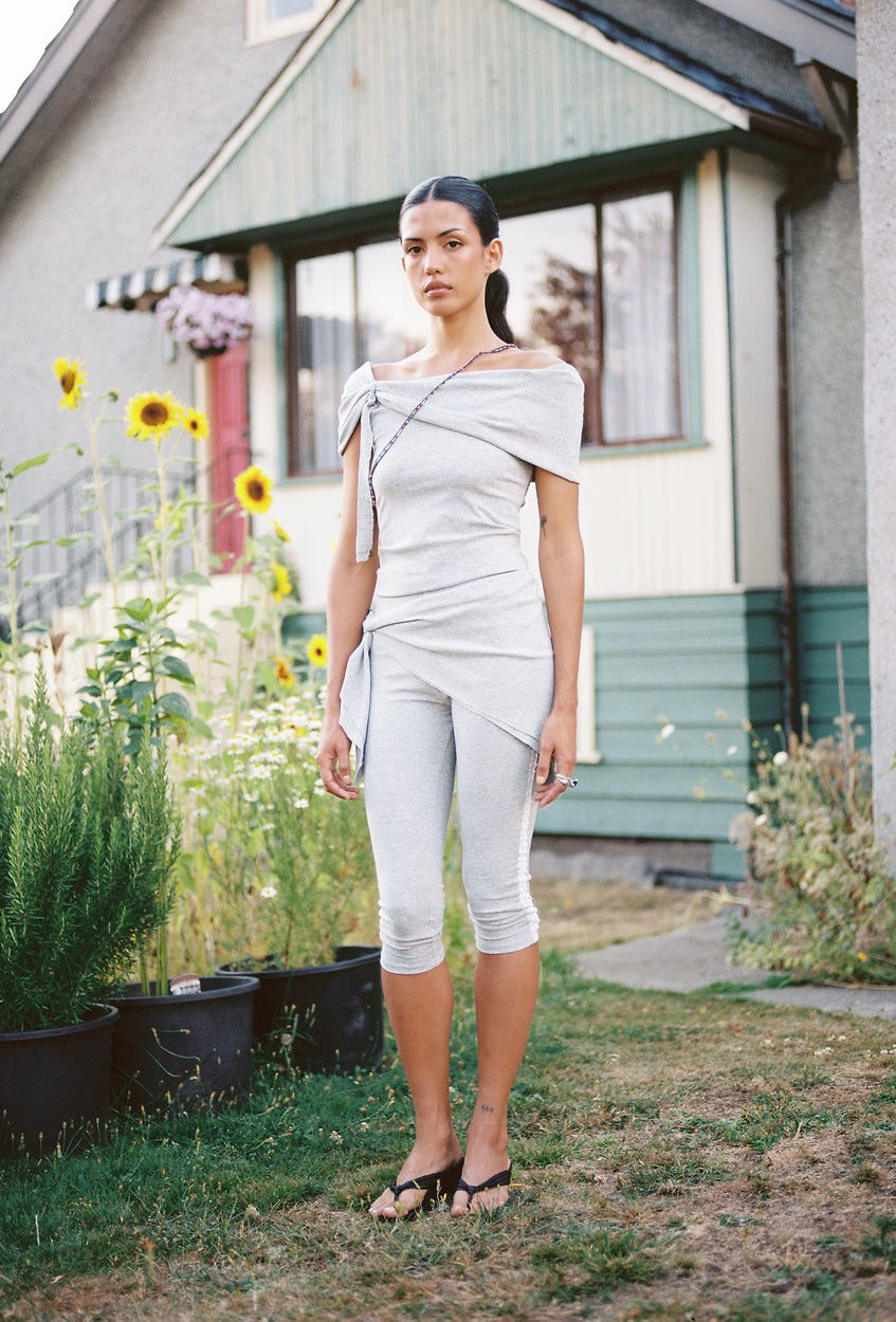 Celine Off-the-Shoulder Removable Tie Top | Made in Canada-Tops-abronzeage.com