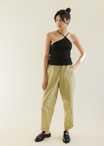 A Bronze Age Theo Pant, Cotton Relaxed Fit Elastic Waist, Canada-Pants-abronzeage.com