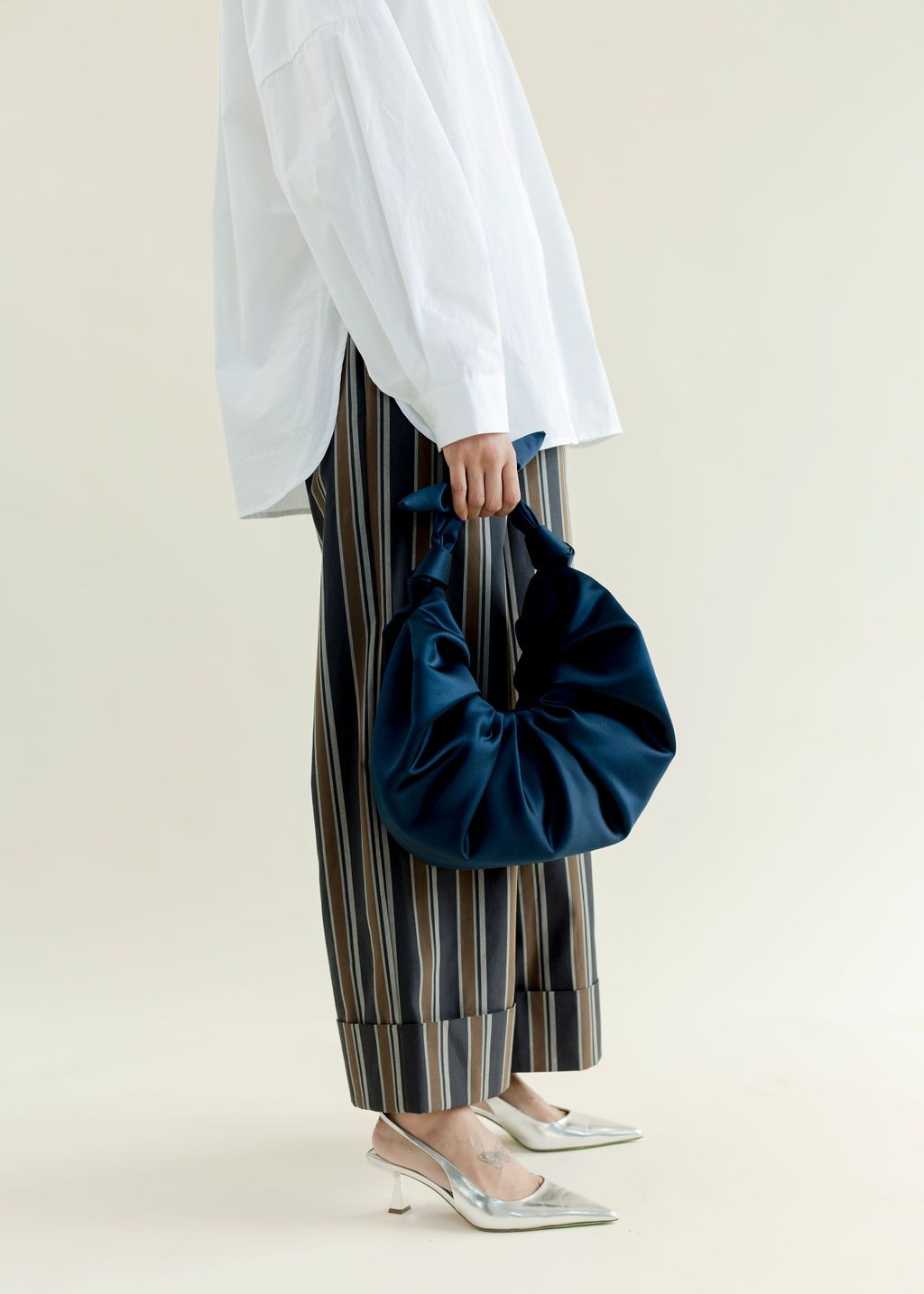 A Bronze Age Kimi Satin Croissant Bag, Large Evening Bag, Canada-Handbags-abronzeage.com