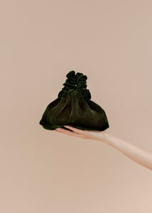 A Bronze Age Velvet Halo Bag, Top Handle Scrunchie Evening Bag, Canada-Handbags-Nori Velvet-abronzeage.com