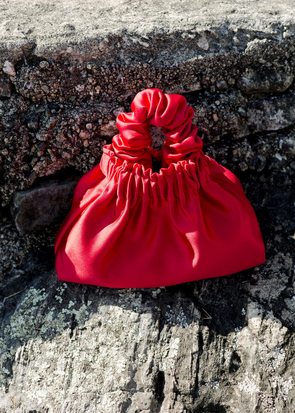 A Bronze Age Halo Mini Satin Bag, Scrunchie Evening Purse