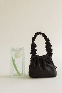 A Bronze Age Amy Purse, Ruffled Handle Satin Evening Bag, Canada-Handbags-abronzeage.com