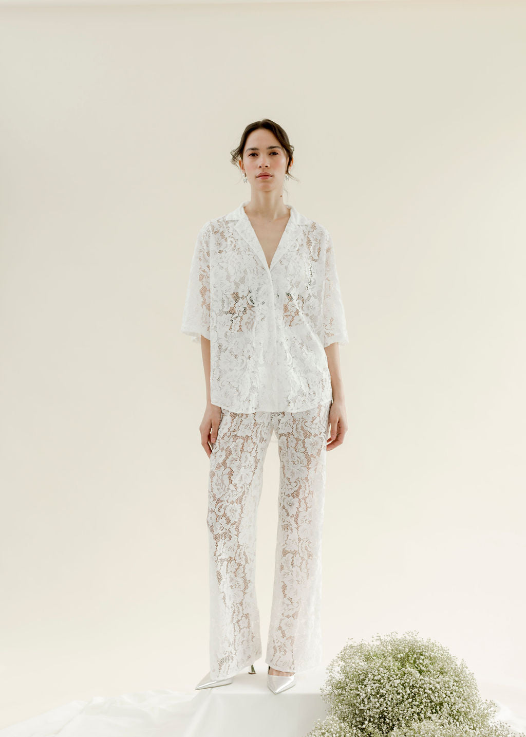 A Bronze Age Lace Lily Pant, Slim Flared Pant, Canada-Pants-abronzeage.com