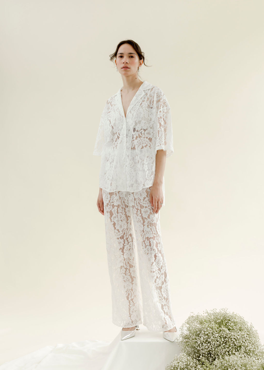 A Bronze Age Lace Lily Pant, Slim Flared Pant, Canada-Pants-abronzeage.com