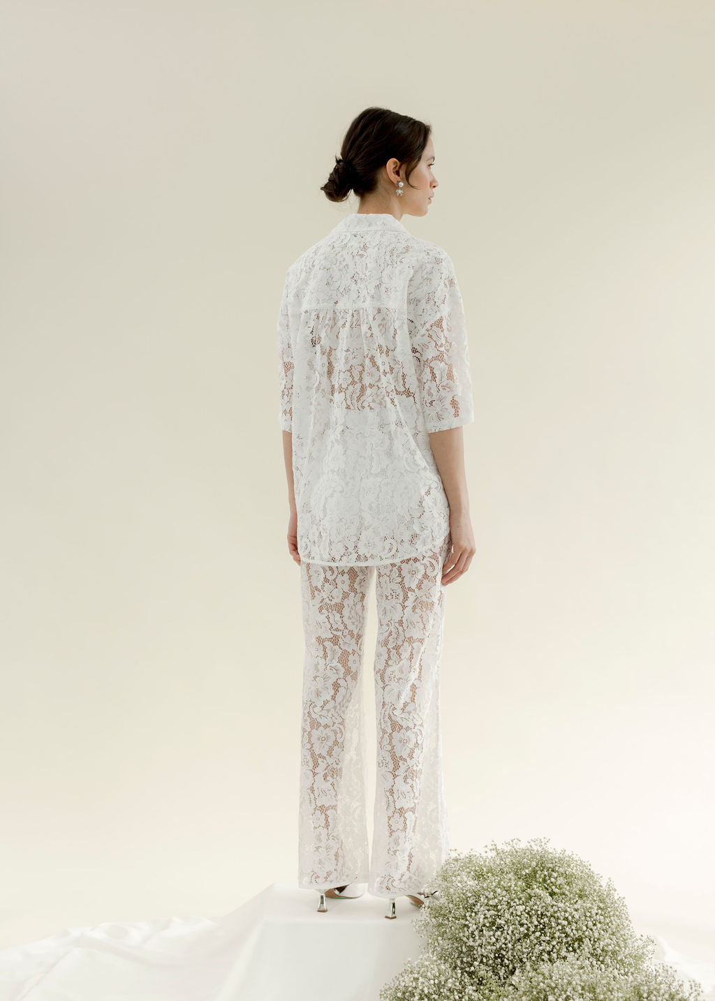 A Bronze Age Lace Lily Pant, Slim Flared Pant, Canada-Pants-abronzeage.com