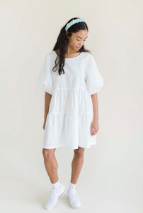 Nati Dress in White Cotton