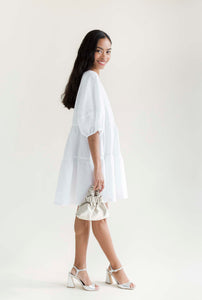 Nati Dress in White Linen