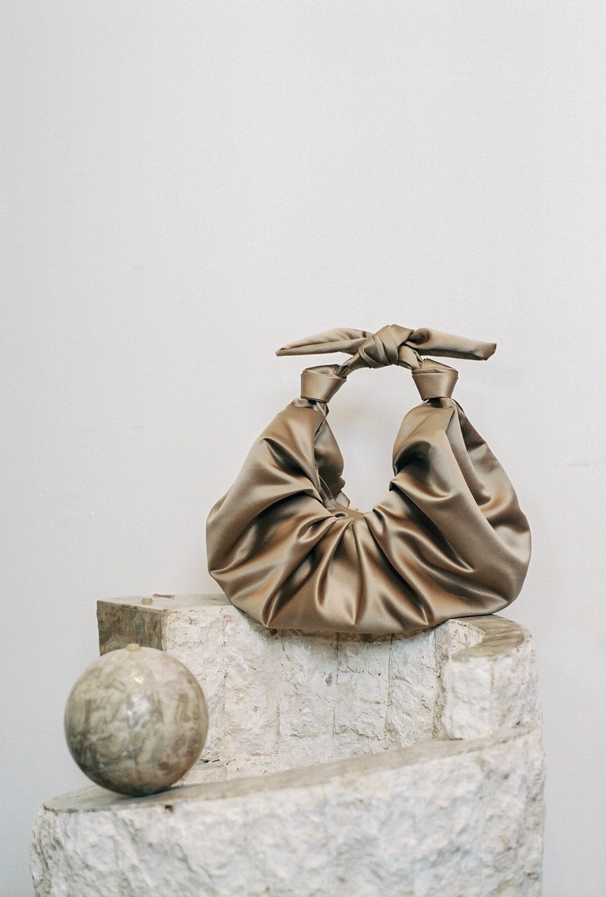 A Bronze Age Kimi Satin Croissant Bag, Large Evening Bag, Canada-Handbags-Toast-abronzeage.com