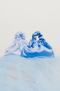 Halo Scrunchie Purse – Ice Blue