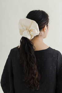 A Bronze Age Oversized Cotton Hair Scrunchie, Canada-Hair-Parchment-LRG-abronzeage.com