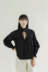 A Bronze Age Louie Top, Ruffled Neck Peasant Blouse, Canada-Tops-abronzeage.com