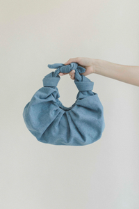 A Bronze Age XL Kimi Croissant Bag in Cotton, Tie Handle Shoulder Bag, Canada-Handbags-abronzeage.com