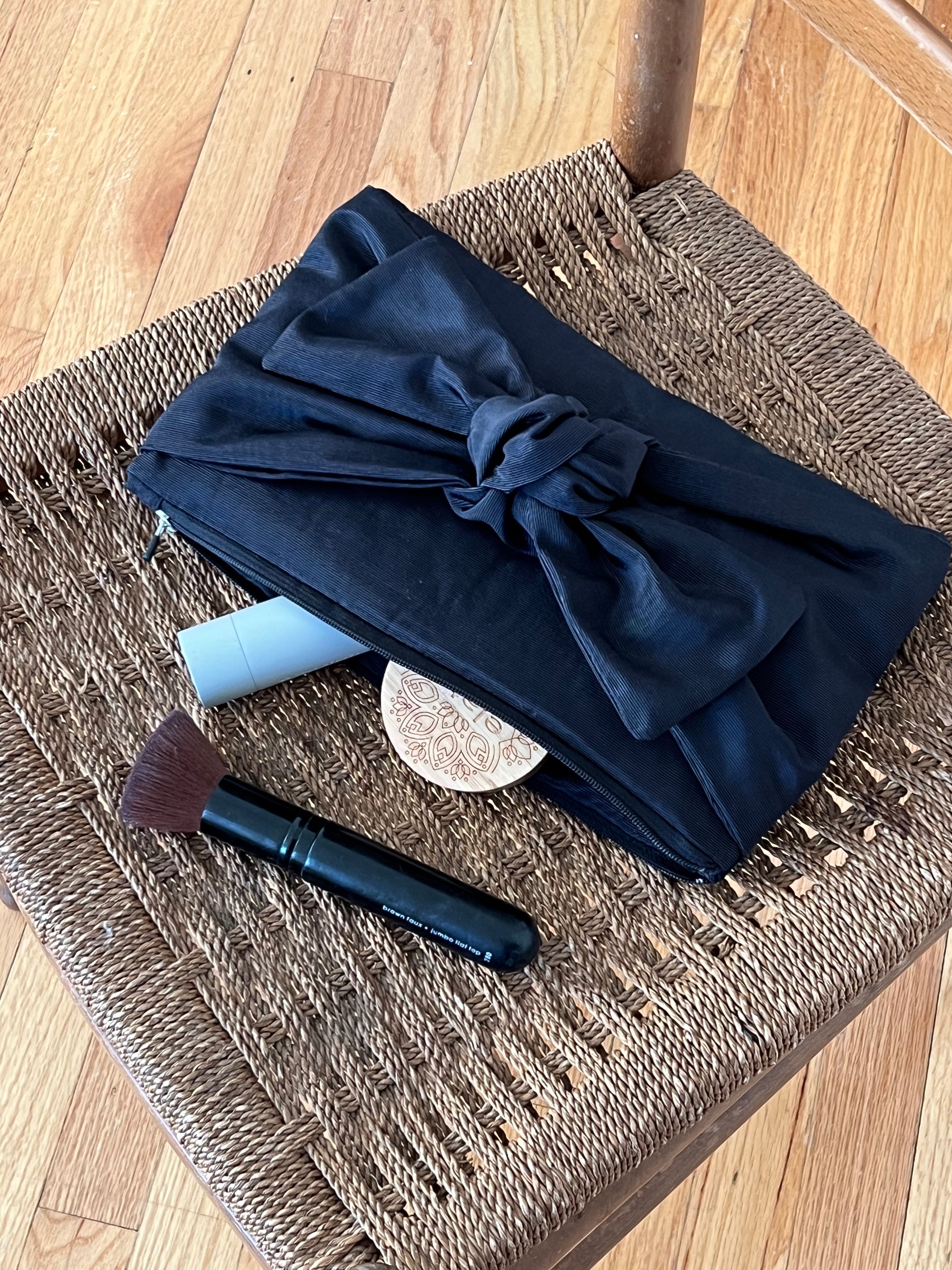 A Bronze Age Bow Clutch, Moiré Zip Top Evening Bag Clutch, Canada-Handbags-abronzeage.com