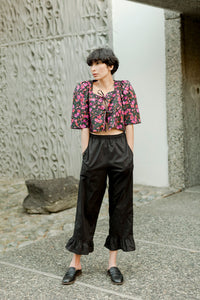 A Bronze Age Harmony Top, Boxy Cropped Blouse, Canada-Tops-abronzeage.com
