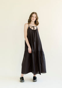 A Bronze Age Soleil Sun Dress, Floaty Maxi Sun Dress, Canada-Dresses-Coal Voile-XS-abronzeage.com