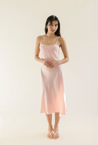 A Bronze Age Heartbreak Slip Dress, Midi Open Back, Canada-Dresses-Blossom-MED-abronzeage.com