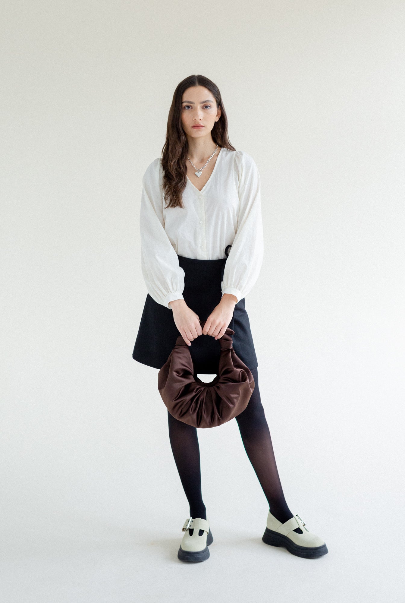 A Bronze Age Kimi Satin Croissant Bag, Large Evening Bag, Canada-Handbags-abronzeage.com