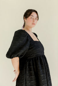 A Bronze Age Fancy Serenity Puff Dress, Midi Short Sleeve, Canada-Dresses-abronzeage.com