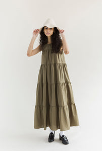 A Bronze Age Gigi Dress-Dresses-Smoked Olive-XS-abronzeage.com