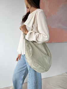 A Bronze Age Maxine Crossbody Bag, Large Shoulder Strap Tote, Canada-Handbags-Sage Moire-abronzeage.com